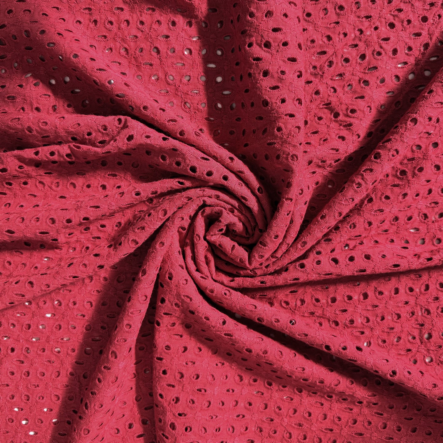 Cotton Eyelet Hakoba Crimson Jam - GT 2129