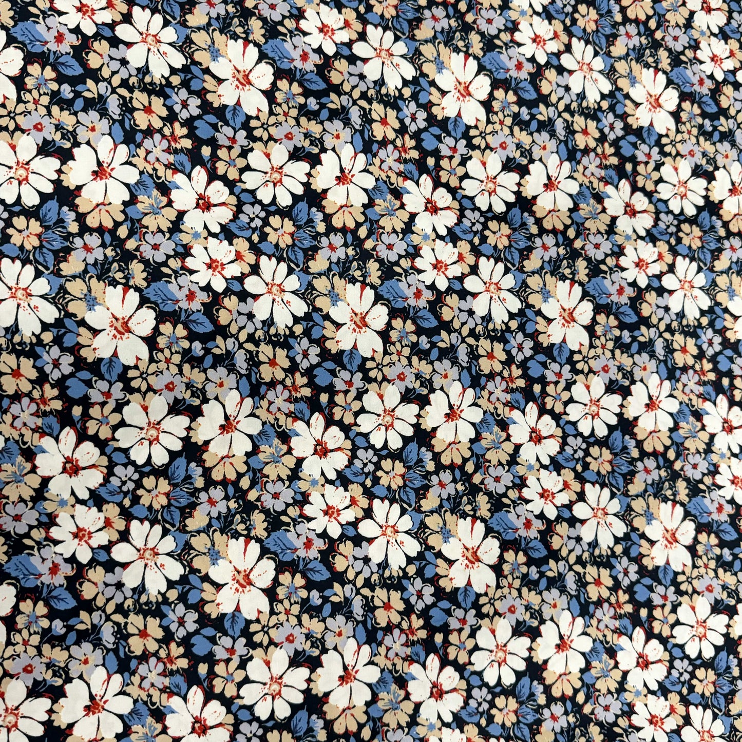 Cotton Blend Satin Noir Garden - CLP 367