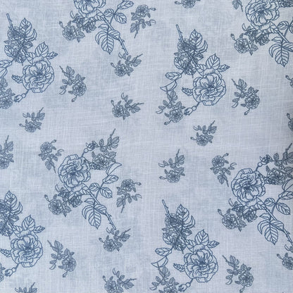 Rich Cotton Linen Marine Blossoms - LN 07