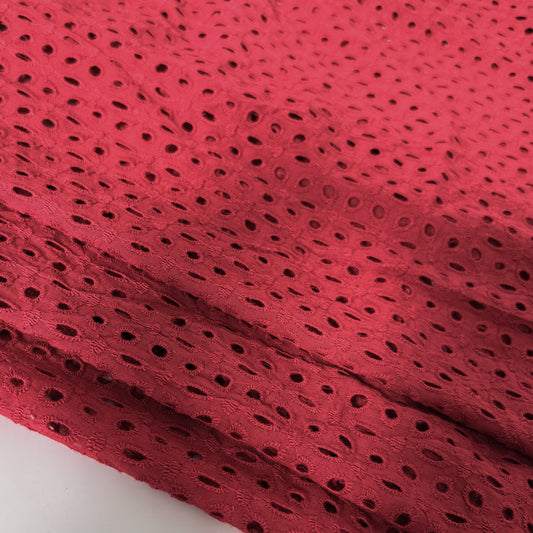 Cotton Eyelet Hakoba Crimson Jam - GT 2129