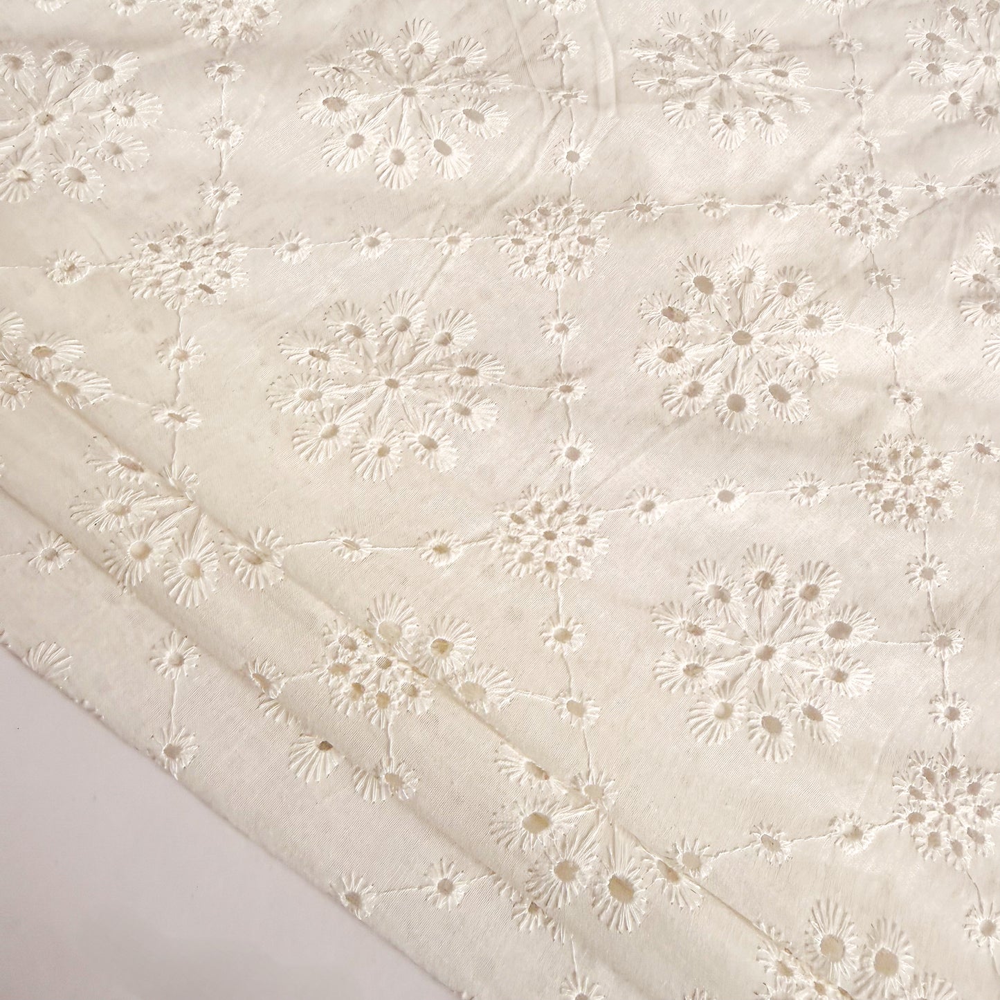 Cotton Eyelet Embroidery Soft Dandelion - GT 2255