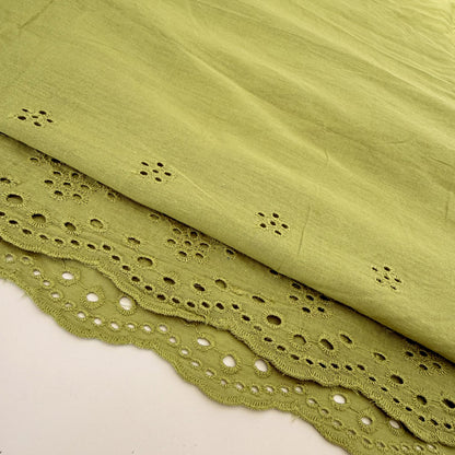Cotton Eyelet Scallop Pistachio Lace - GT 2154