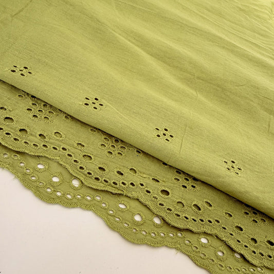 Cotton Eyelet Scallop Pistachio Lace - GT 2154