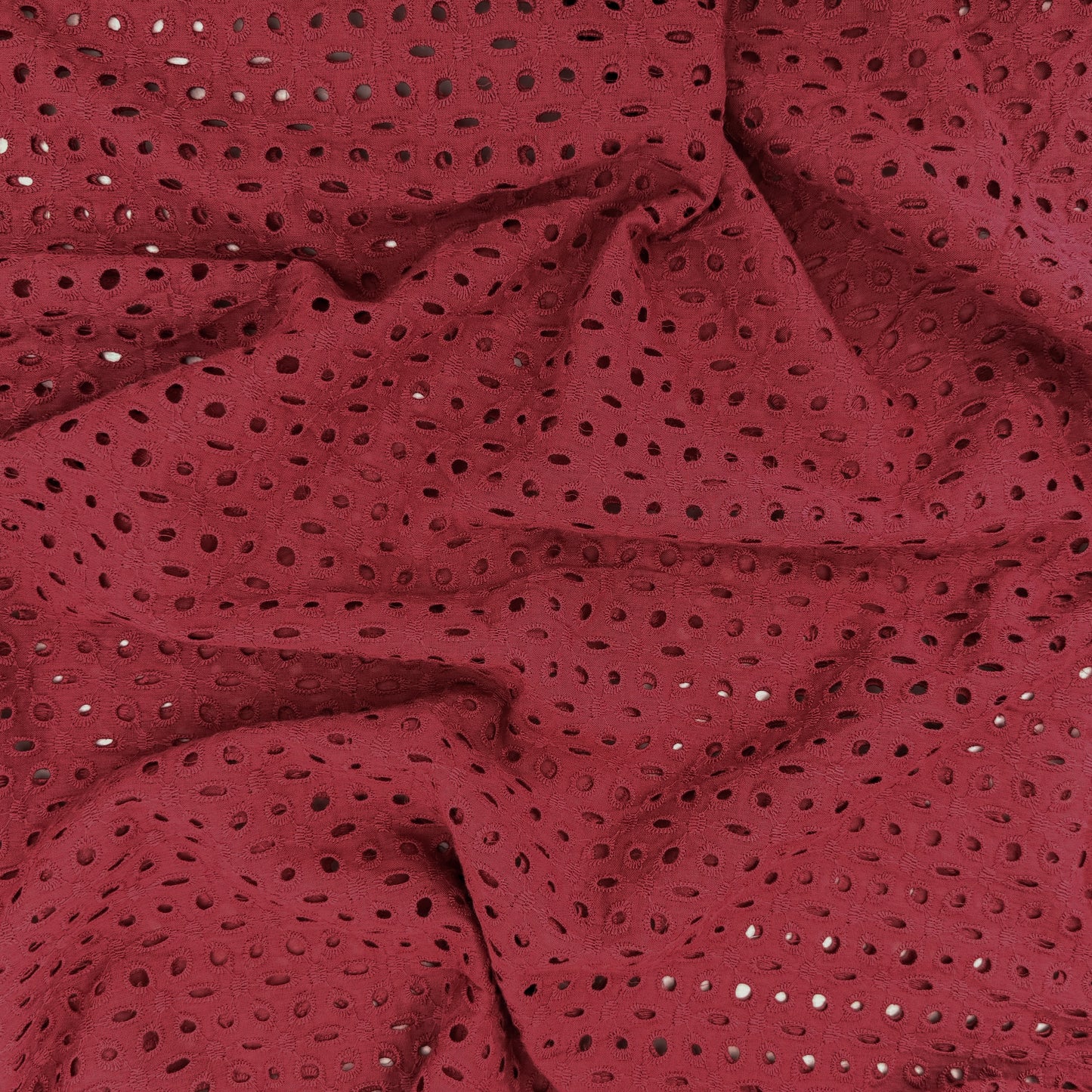 Cotton Eyelet Hakoba Crimson Jam - GT 2129