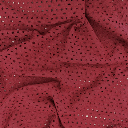 Cotton Eyelet Hakoba Crimson Jam - GT 2129