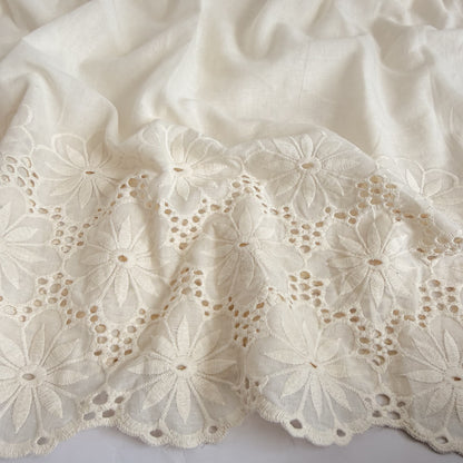 Cotton Border Eyelet Embroidery Floral Whip - GT 2254