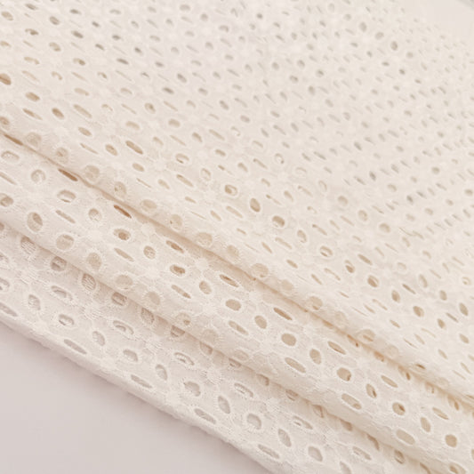Cotton Eyelet Hakoba Milk Lace - GT 2088