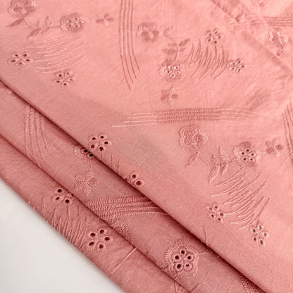 Cotton Schiffli Embroidery Rosewood - GT 2259