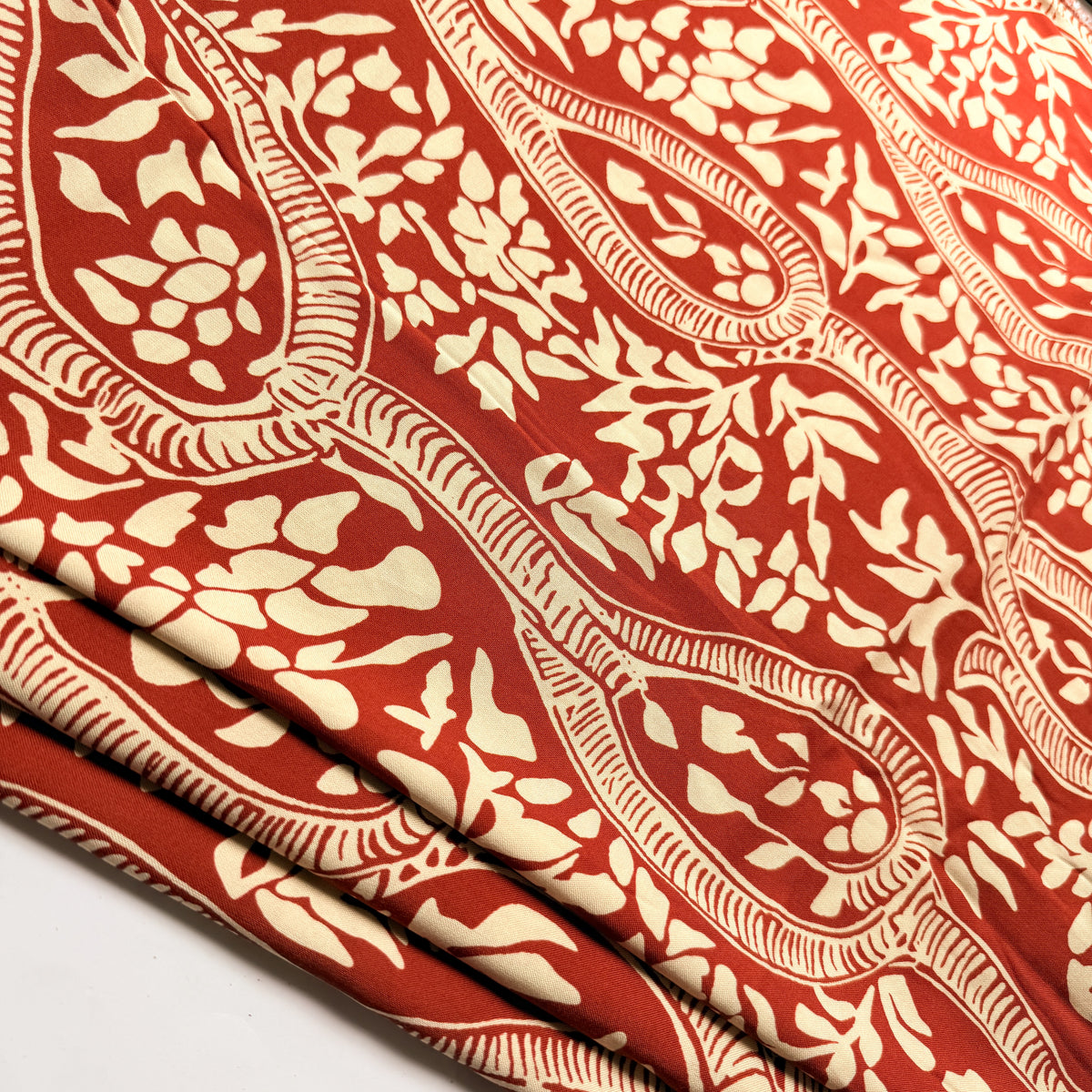 Eco Modal Rayon Terracotta Vine - GT 2320
