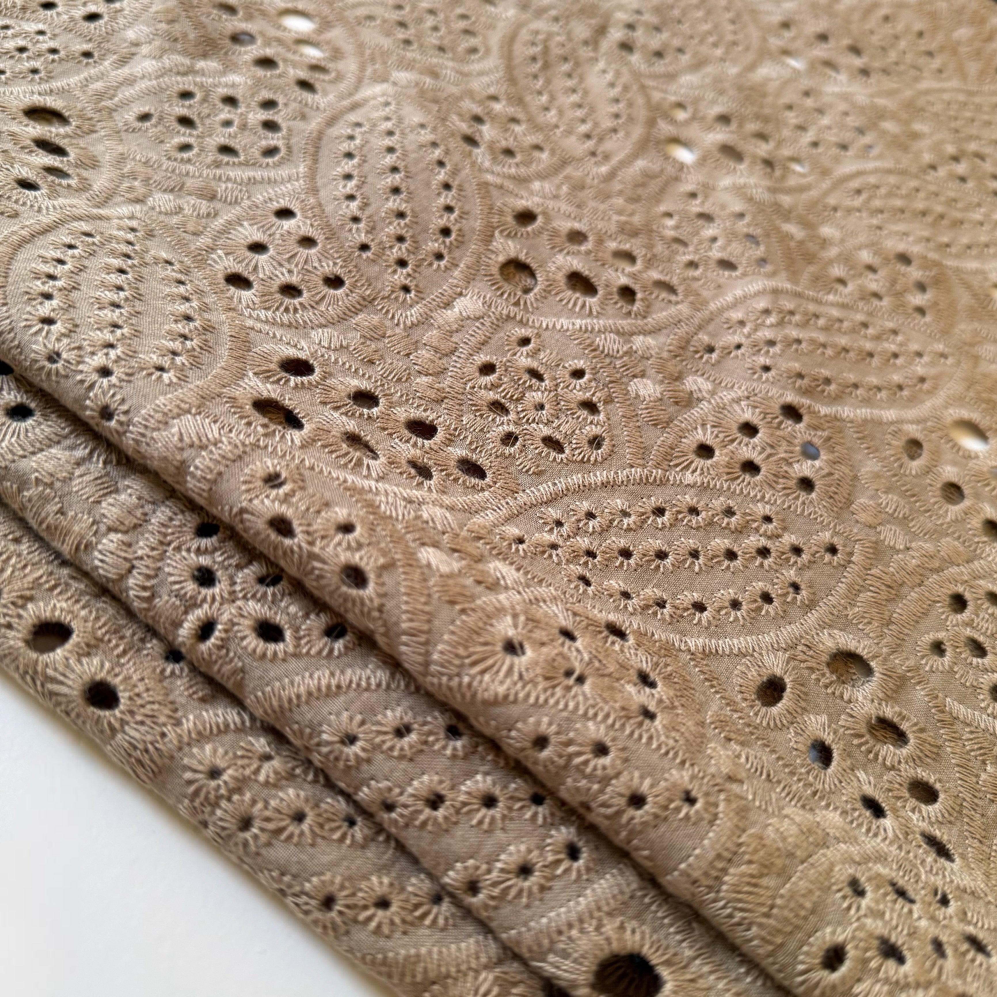 Cotton Poly Paisley Eyelet Embroidery Champrelle - GT 2245 – GOT Colombo