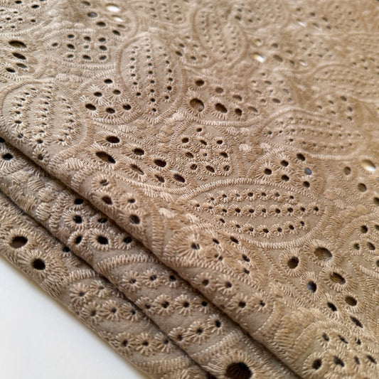 Cotton Poly Paisley Eyelet Embroidery Champrelle - GT 2245