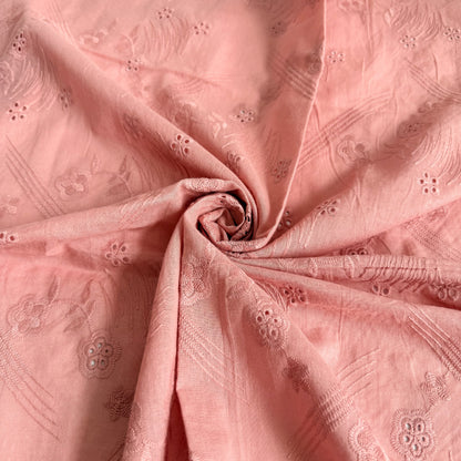 Cotton Schiffli Embroidery Rosewood - GT 2259