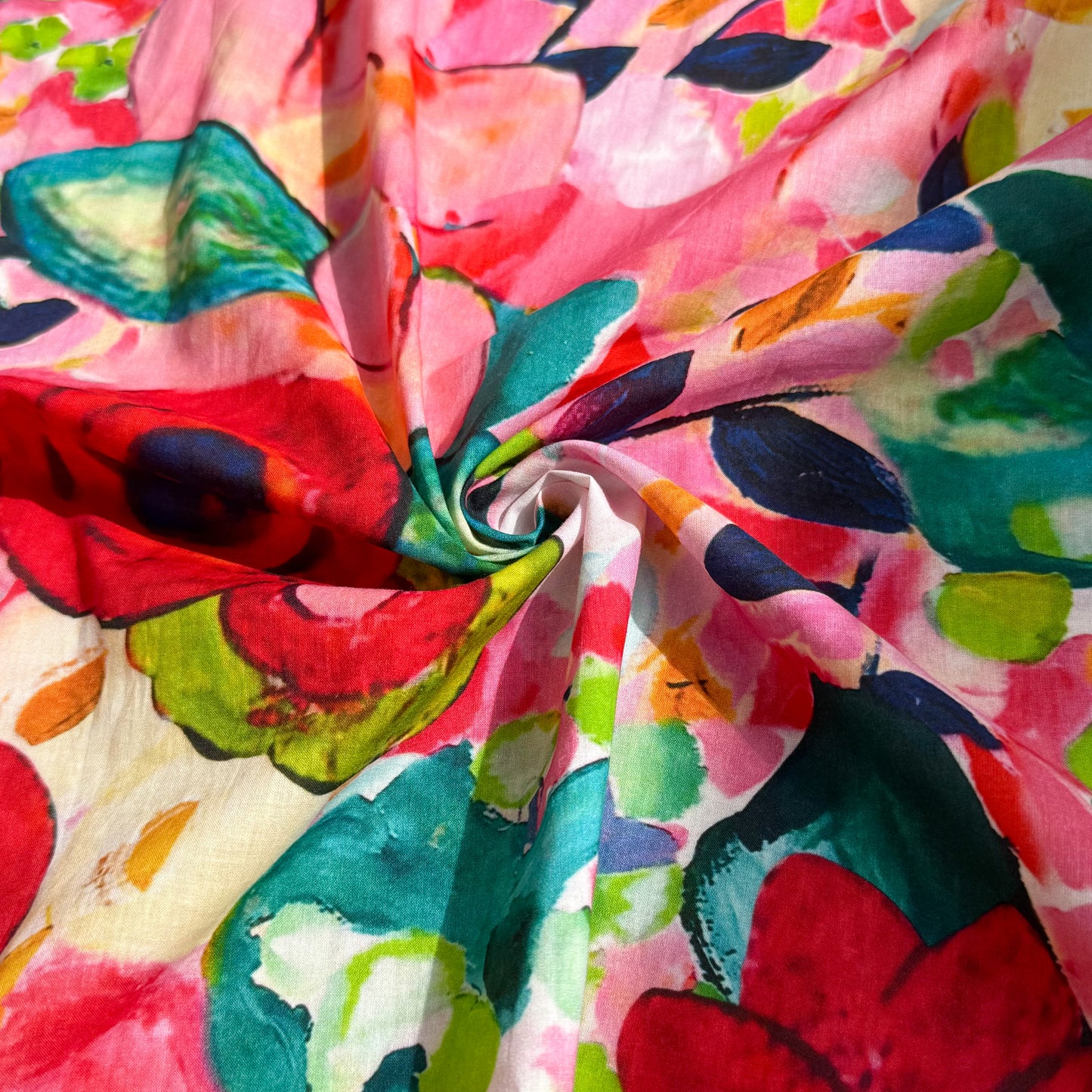 100% Lawn Cotton Coral Art - GT 2036