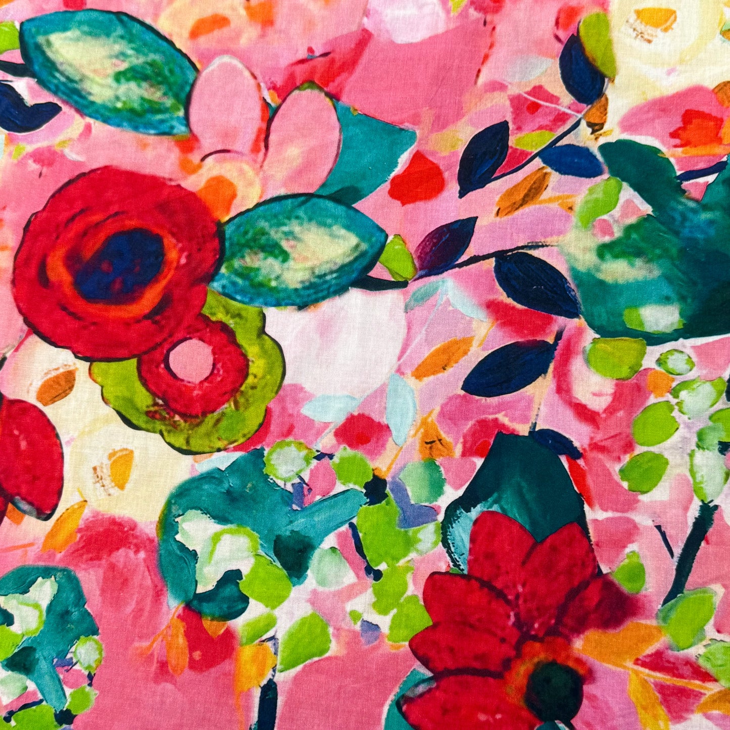 100% Lawn Cotton Coral Art - GT 2036