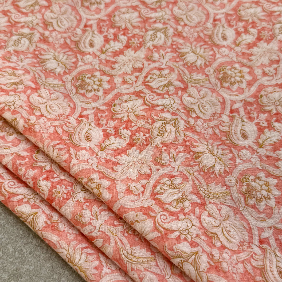 100% Lawn Cotton Coral Vine - GT 2011
