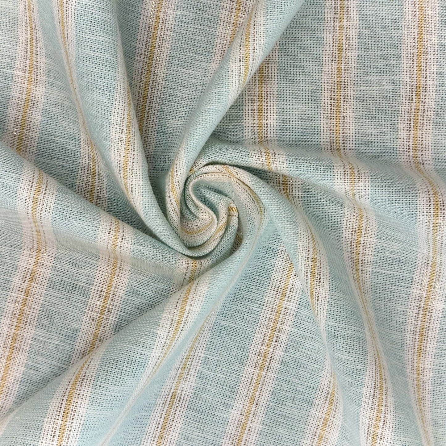Yarn Dyed Linen Woven  Minty Crème - CLP 383