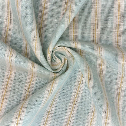 Yarn Dyed Linen Woven  Minty Crème - CLP 383