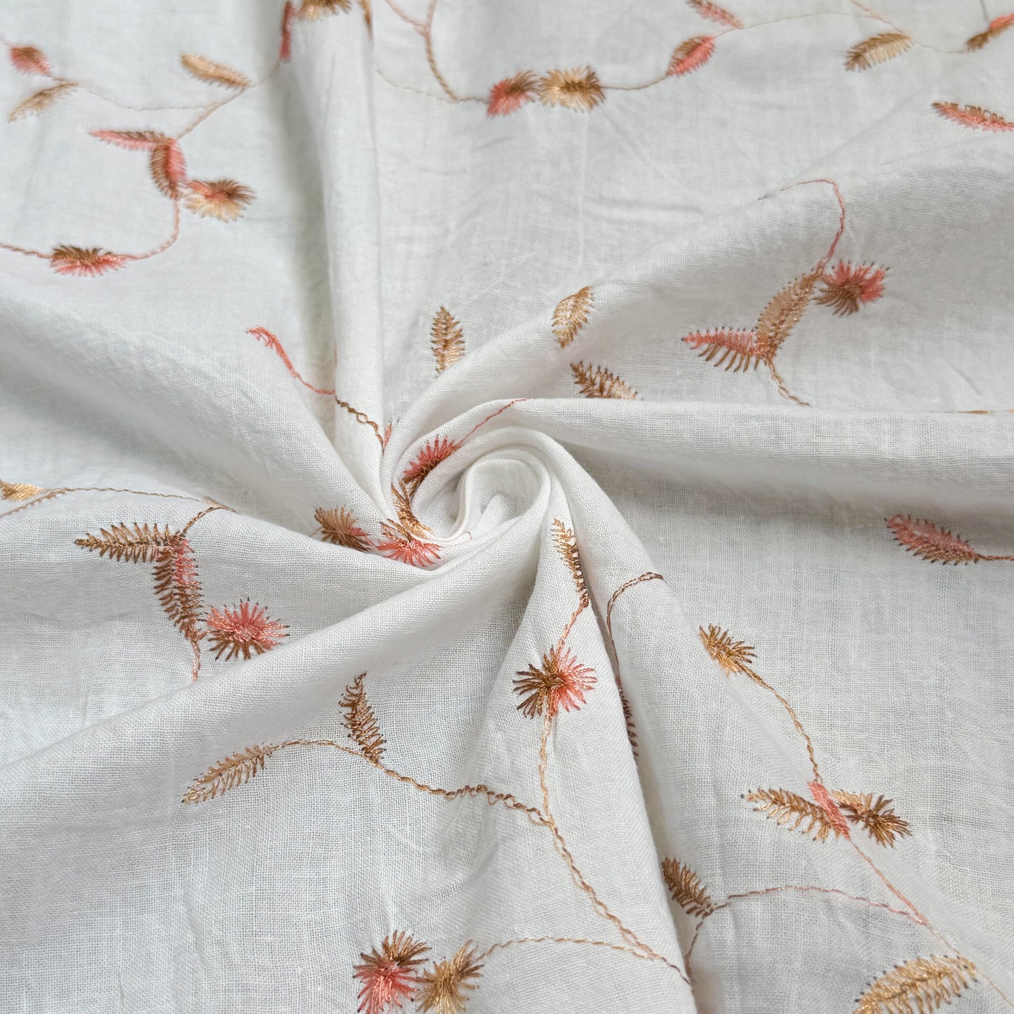 Cotton Dobby embroidery peachleaf - GT 2109