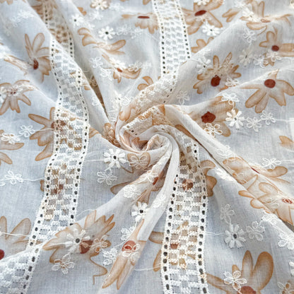 Cotton Embroidered Lacefield - GT 2046