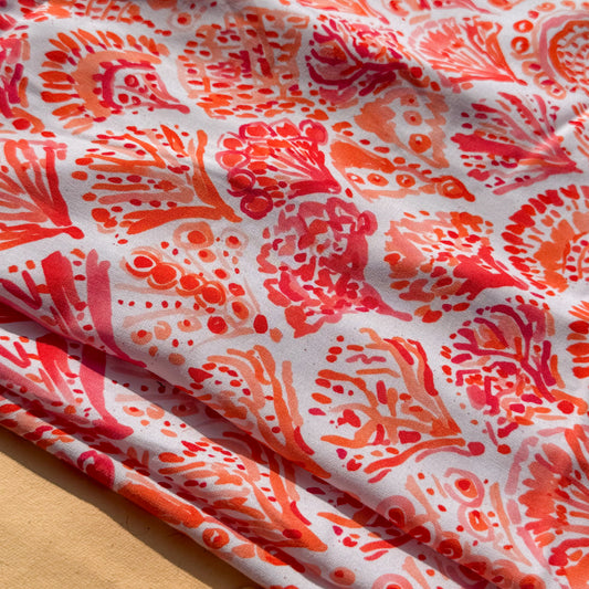 Eco Modal Rayon Coral Scatter - GT 2223