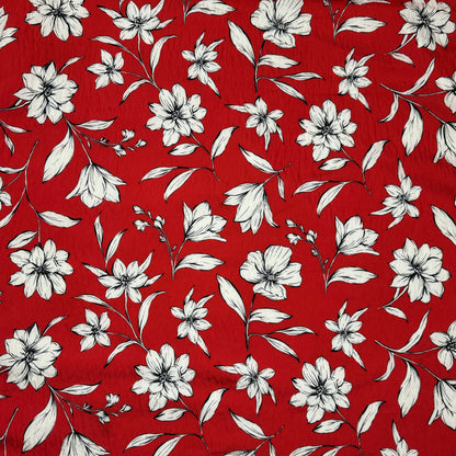 Crepe Ramie Fabric Carmine  - CLP R02