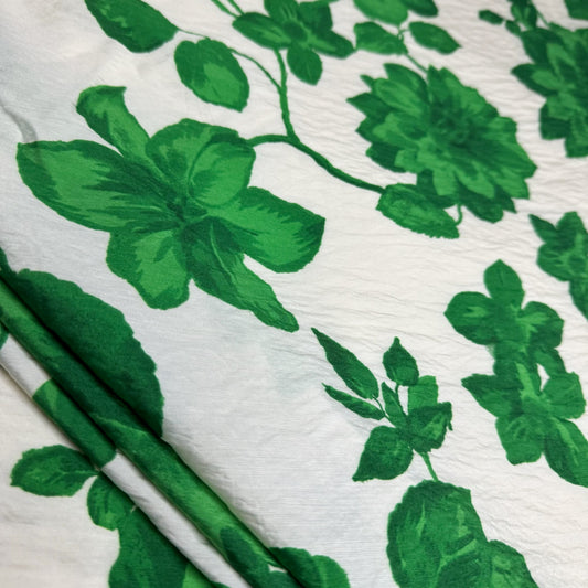 Crepe Ramie Fabric Leafy  - CLP R01