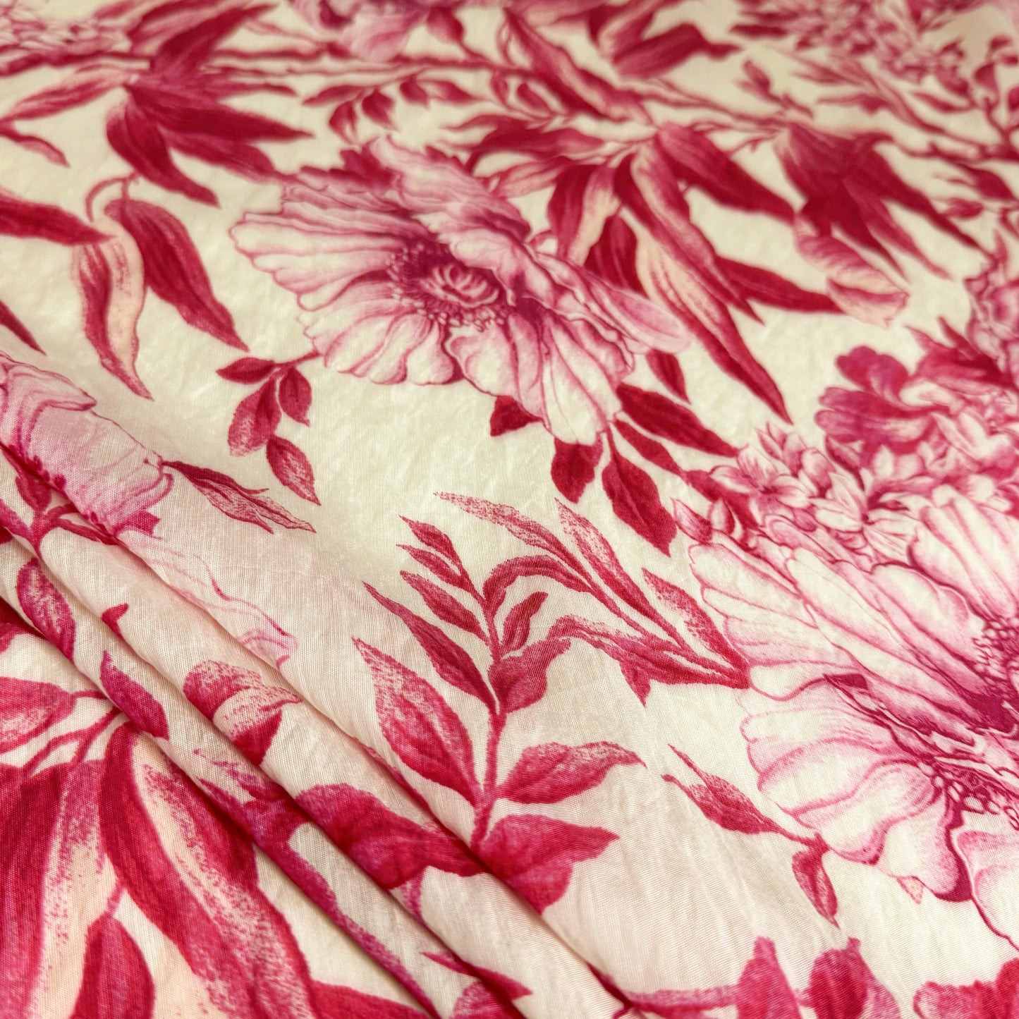 Crepe Ramie Fabric Roseate  - CLP R04