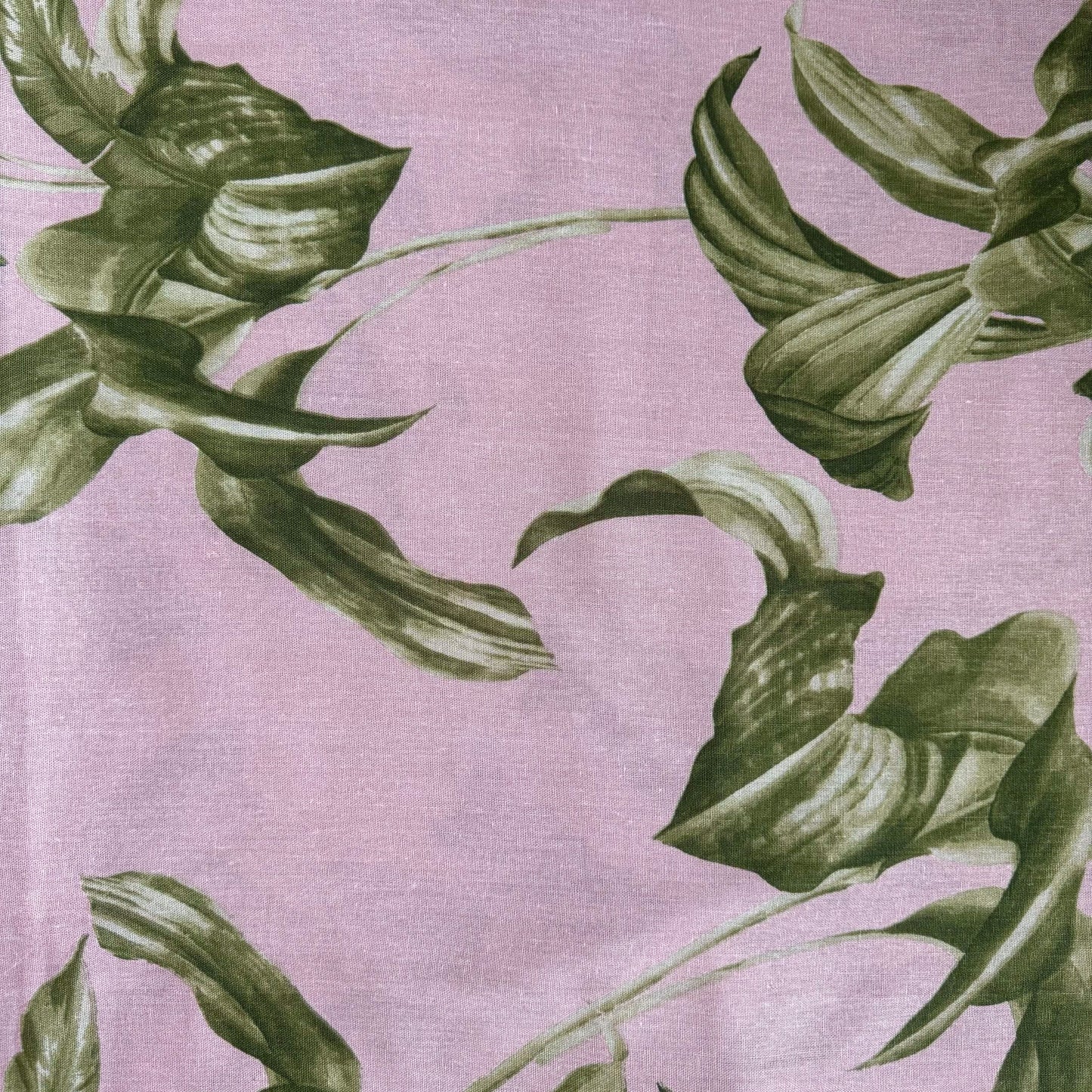 Linen Cotton Blend Dusky Leaves - CLP 270