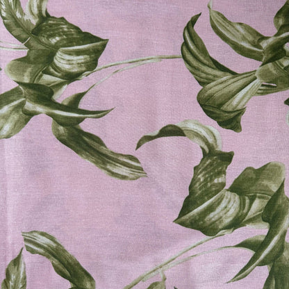 Linen Cotton Blend Dusky Leaves - CLP 270
