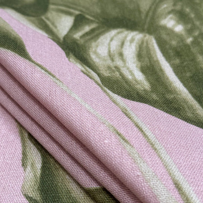 Linen Cotton Blend Dusky Leaves - CLP 270
