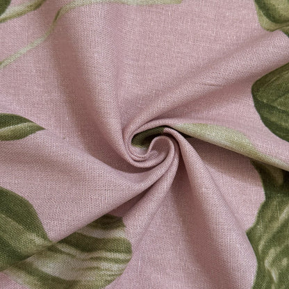 Linen Cotton Blend Dusky Leaves - CLP 270