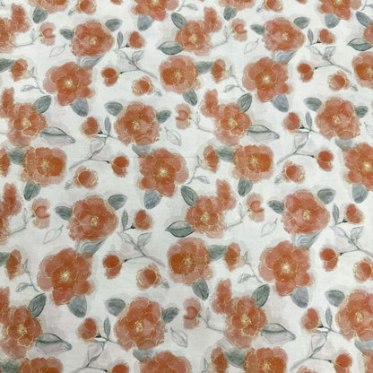 Cotton Blend Sun Kissed Camellias - CLP 382