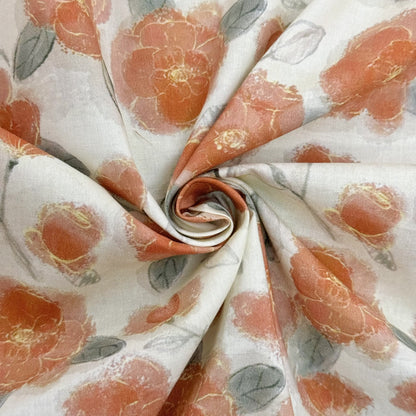 Cotton Blend Sun Kissed Camellias - CLP 382