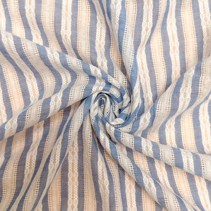 Poly Cotton Dobby Stripe Tidal Thread - GT 2178