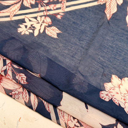 100% Chiffon Slub Moonlit Courtyard - GT 2052