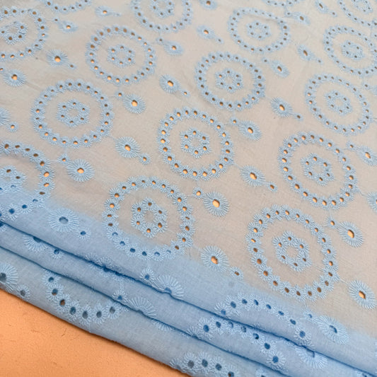 Cotton Eyelet Embroidery Cielo - GT 2128