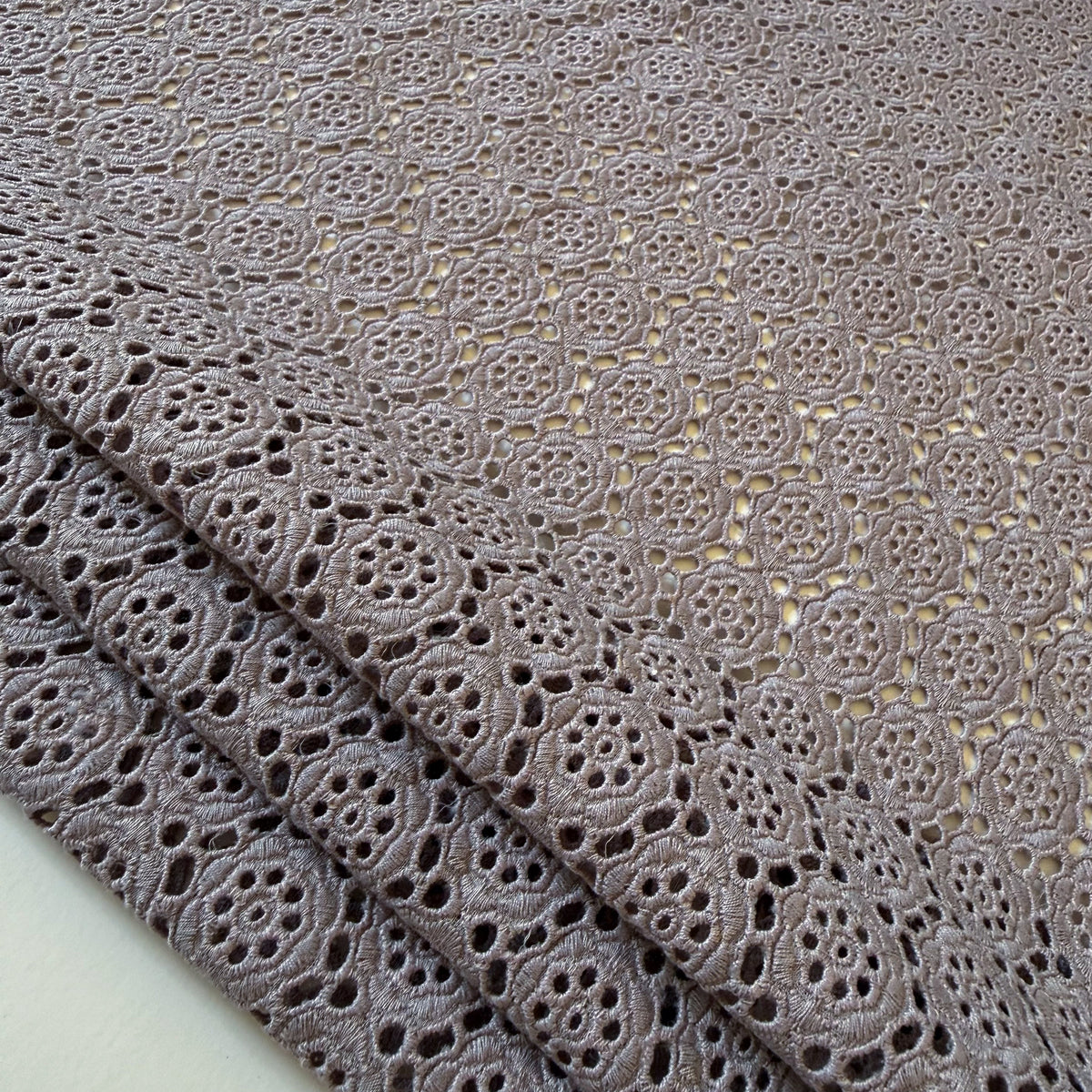 Cotton Poly Floral Eyelet Embroidery Duskveil - GT 2244