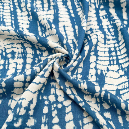 Eco Rayon Geometric Blue - LE 635