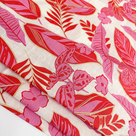 Slub Cotton Blend Coral Canopy - GT 2286