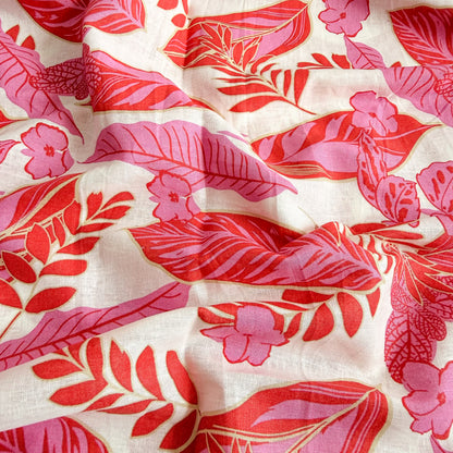 Slub Cotton Blend Coral Canopy - GT 2286