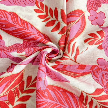 Slub Cotton Blend Coral Canopy - GT 2286