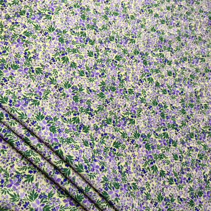 Combed Cotton Lavender Flora - CLP 179